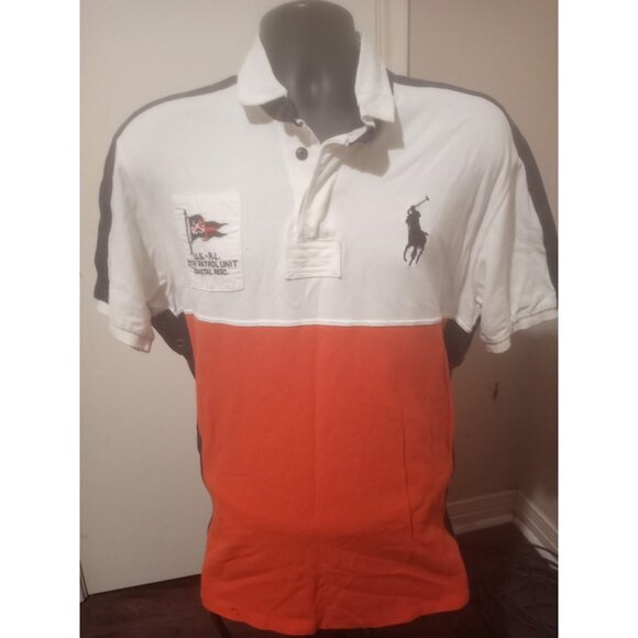 Polo Ralph Lauren US RL Coastal Rescue Patrol Unit Polo Shirt Men’s XL Cotton - Picture 1 of 12